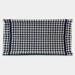 Pre Owned Dior Book Tote Houndstooth Pattern White/Black Canvas Size Small