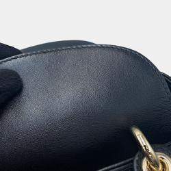 Pre Owned Dior Lady Dior Black Onge-Lambskin Size Mini