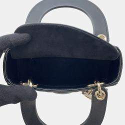 Pre Owned Dior Lady Dior Black Onge-Lambskin Size Mini