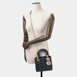 Pre Owned Dior Lady Dior Black Onge-Lambskin Size Mini