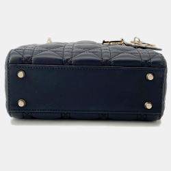 Pre Owned Dior Lady Dior Black Onge-Lambskin Size Mini