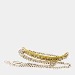 Pre Owned Dior Lady Dior 2Way Handbag Limegreen Patent Leather Size Mini