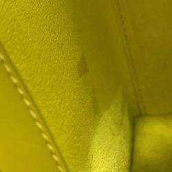 Pre Owned Dior Lady Dior 2Way Handbag Limegreen Patent Leather Size Mini