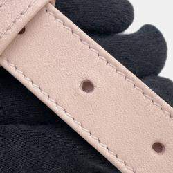 Pre Owned Dior Lady Dior Canage Powder Pink Lambskin Size Medium