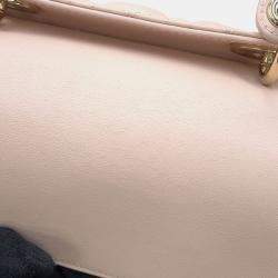 Pre Owned Dior Lady Dior Canage Powder Pink Lambskin Size Medium