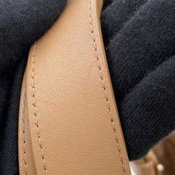 Pre Owned Dior Toujules Macrocannage Handbag Tan Calf Leather Size Medium