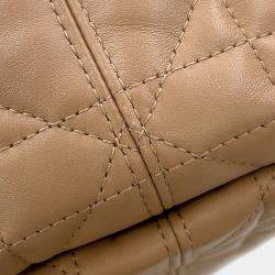 Pre Owned Dior Toujules Macrocannage Handbag Tan Calf Leather Size Medium