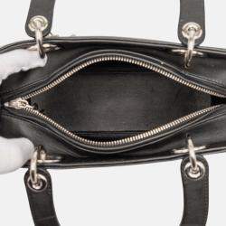 Pre Owned Dior Black Medium Calfskin Paradise Lady Dior