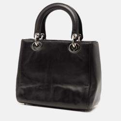 Pre Owned Dior Black Medium Calfskin Paradise Lady Dior