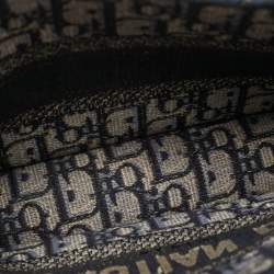 Pre Owned Dior Navy Blue Oblique Canvas Mini Book Tote