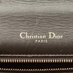 Pre Owned Dior Ombre Gold Microcannage Patent Leather Medium Diorama Shoulder Bag