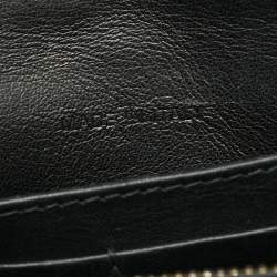 Pre Owned Dior Black Cannage Patent Leather Miss Dior Promenade Wallet On Chain