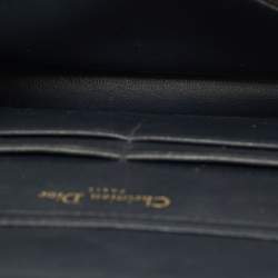 Pre Owned Dior Gold Microcannage Patent Leather Diorama Wallet on Chain