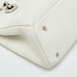 مملوكة مسبقًا حقيبة يد ديور ديوريسيمو جلد أبيض صغيرة