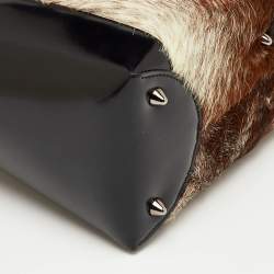 مملوكة مسبقًا Dior Tricolor Calf Hair and Smooth Leather Lady Dior Tote