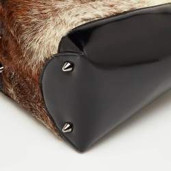 مملوكة مسبقًا Dior Tricolor Calf Hair and Smooth Leather Lady Dior Tote