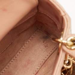 Pre Owned Dior Lady Dior Micro Beige Cannage Leather Tote