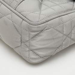 مملوكة مسبقًا Dior Grey Pearlescent Cannage Nylon and Leather DiorCamp Bag