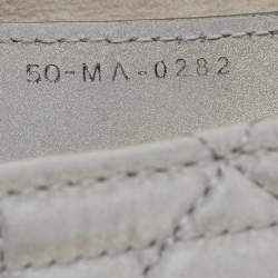 مملوكة مسبقًا Dior Grey Pearlescent Cannage Nylon and Leather DiorCamp Bag