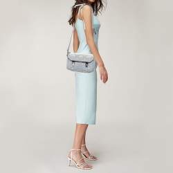 مملوكة مسبقًا Dior Grey Pearlescent Cannage Nylon and Leather DiorCamp Bag