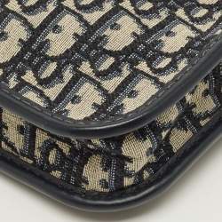 Pre Owned حقيبة يد ديور كواد كانفاس أوبليك كحلي الرجل الأنيق