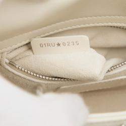 مملوكة مسبقًا Dior White Mini Beaded Lambskin Cannage Lady Dior
