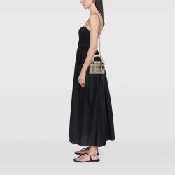 مملوكة مسبقًا Dior White Mini Beaded Lambskin Cannage Lady Dior