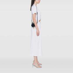 مملوكة مسبقًا حقيبة ديور سادل مطرزة جينز ميكرو زرقاء