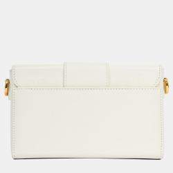 Pre Owned Christian Dior White Leather 'Sac 30 Montaigne Mini' Crossbody
