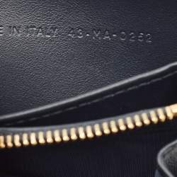 Pre Owned محفظة ديور فيب جلد أزرق بحري/أبيض مدمجة