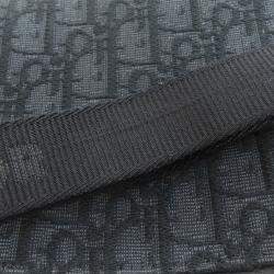 Pre Owned حقيبة كتف قماش سوداء أوبليك كريستيان ديور