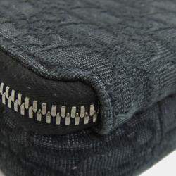 Pre Owned حقيبة كتف قماش سوداء أوبليك كريستيان ديور