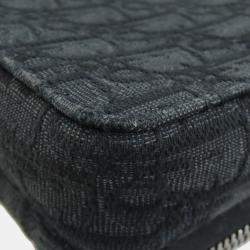 Pre Owned حقيبة كتف قماش سوداء أوبليك كريستيان ديور