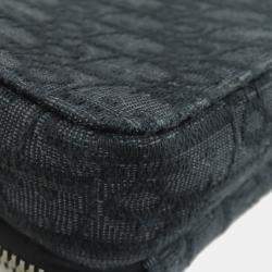 Pre Owned حقيبة كتف قماش سوداء أوبليك كريستيان ديور