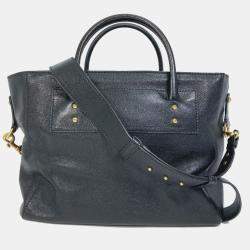مملوكة مسبقًا Christian Dior Diorangels Shoulder Bag With Logo Studs Leather Tote Bag Black