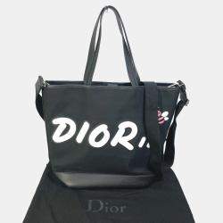 مملوكة مسبقًا Christian Dior-Om Kaws Collaboration Japan Limited Crossbody Tote Bag Black/White