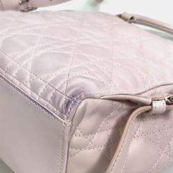 مملوكة مسبقًا حقيبة ظهر كريستيان ديور كاناج ستاردست حصرية غينزا جلد ناعم وردي صغير