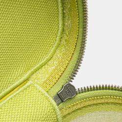 Pre Owned Christian Dior Dior Toile Joue D'Hui Vanity Bag Handbag Shoulder Green Jacquard