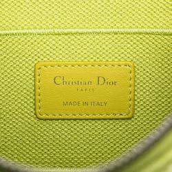 Pre Owned Christian Dior Dior Toile Joue D'Hui Vanity Bag Handbag Shoulder Green Jacquard