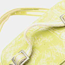 Pre Owned Christian Dior Dior Toile Joue D'Hui Vanity Bag Handbag Shoulder Green Jacquard