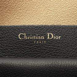 Pre Owned Christian Dior Dior Open Bar Handbag Leather Black