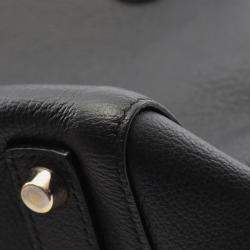 Pre Owned Christian Dior Dior Open Bar Handbag Leather Black