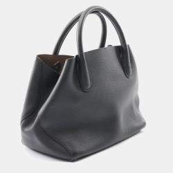 Pre Owned Christian Dior Dior Open Bar Handbag Leather Black