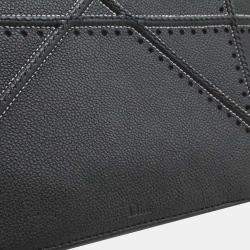 مملوكة مسبقًا حقيبة كتف ديوراما كريستيان ديور سلسلة جلد مثقب أسود