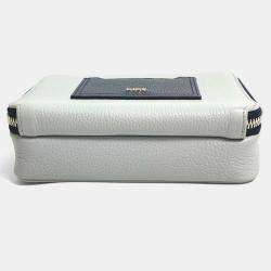 Pre Owned حقيبة كتف بجيب مزدوج بشعار ديور كريستيان ديور جلد رمادي