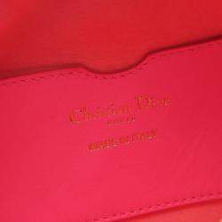 Pre Owned حقيبة ديور فيب هوبو كنارج كتف جلد وردي أبيض أسود صغيرة كرستيان ديور