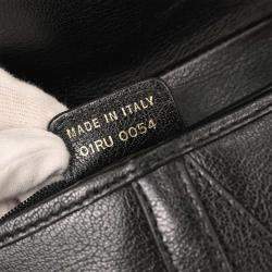 مملوكة مسبقًا Christian Dior Black Leather Saddle Handbag