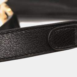 مملوكة مسبقًا Christian Dior Black Leather Saddle Handbag