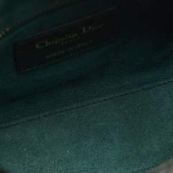 Pre Owned Dior Lady Dior Mini Dark Green Python Tote