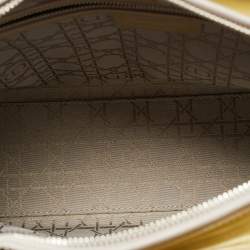 مملوكة مسبقًا Dior Lady Dior Large Cream Cannage Patent Leather Tote